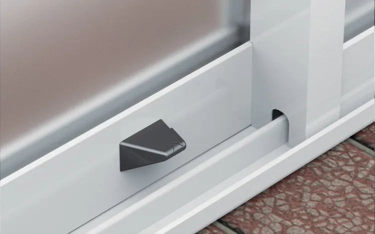 Butée de baie coulissante à visser KINTECH aluminium gris L.5 x H.13 cm