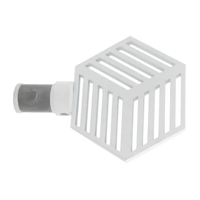 2 embouts pour tringle à rideau, Diam.8 / 10 mm, blanc Design, INSPIRE