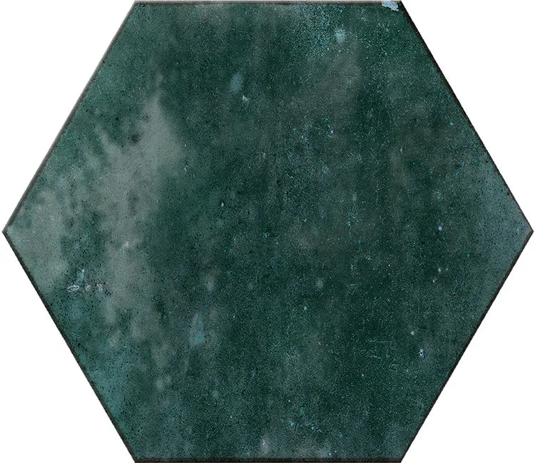 Carrelage mur intérieur effet zellige bleu Tonio l.21 x L.18.2 cm x Ep.9.5 mm