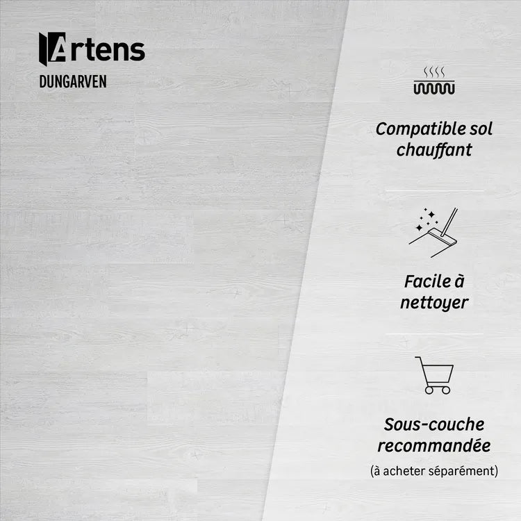 Lame PVC clipsable medio ARTENS Dungarven bois gris