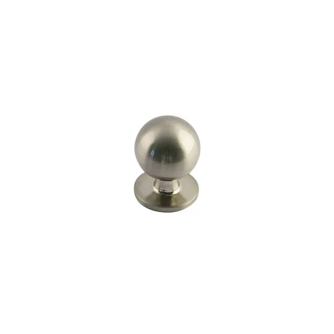 Bouton de meuble rond, zamak nickel, Diam. mm