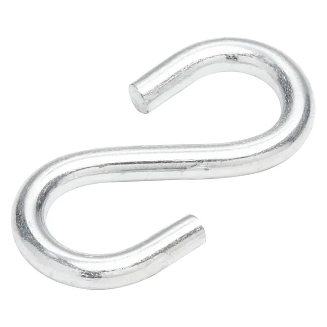 Lot de 4 crochets en S ouvert acier zingué STANDERS, L.30 x l.15.5 x Ep.3 mm