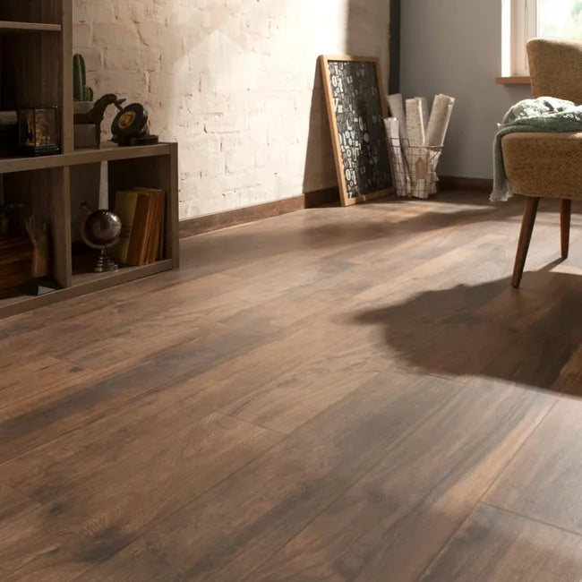 Plinthe carrelage Elbe, noyer, Ht. x L. 100 cm, Ep.8.5 mm