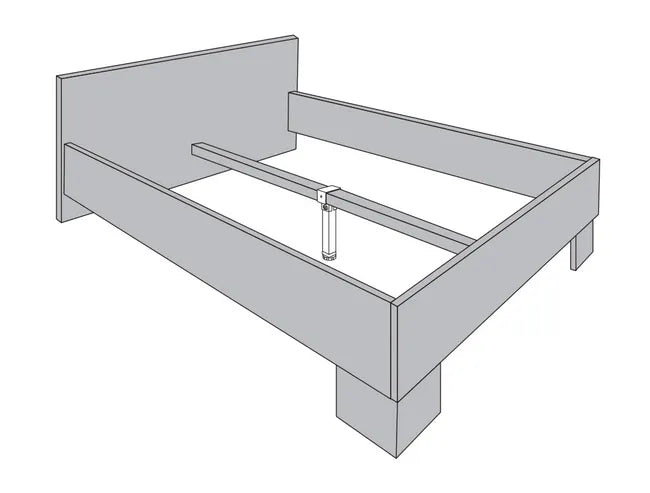 Pied meuble carré Hettich, blanc, 3x3 cm x hauteur réglable de 24 à 26.5 cm