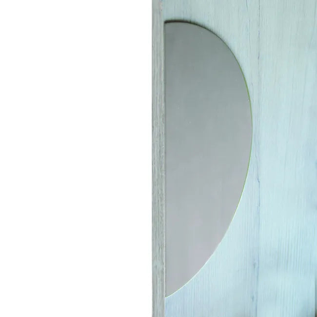 Plaque de propreté adhésive demie-lune aluminium l.15 cm x H.30 cm