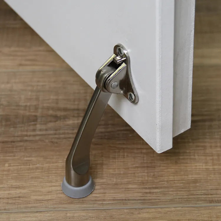 Arrêt de porte CHRISLIGNE acier nickelé gris, mat L.5 x H.13.7 x l.4.2 cm