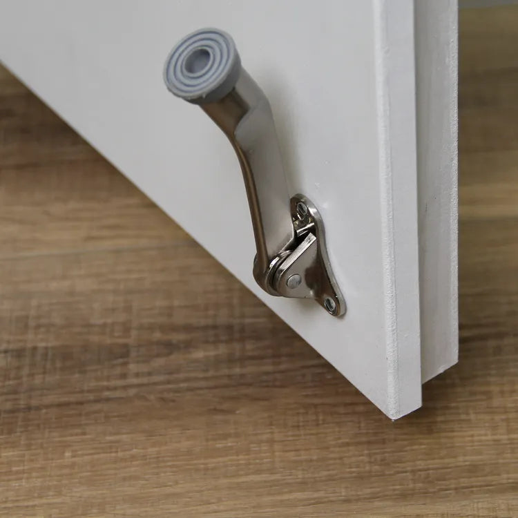 Arrêt de porte CHRISLIGNE acier nickelé gris, mat L.5 x H.13.7 x l.4.2 cm