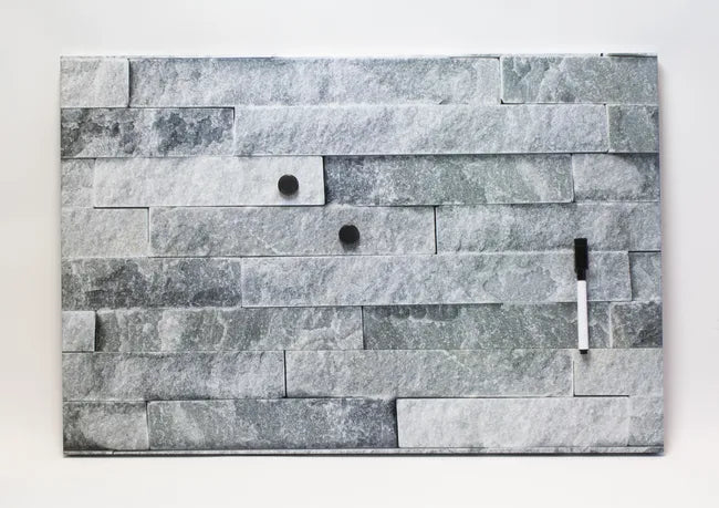 Tableau magnétique 60x40 cm imitation pierre grise