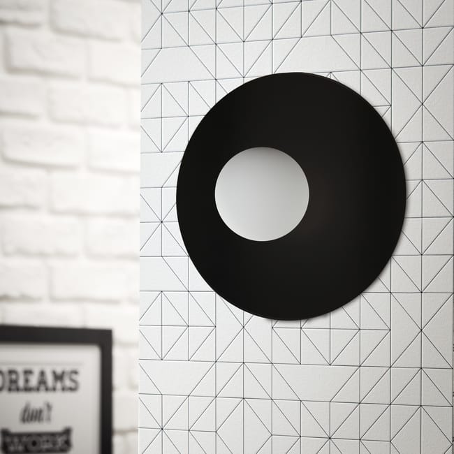 Applique G9, fer / verre, noir, Zon, BRILLIANT