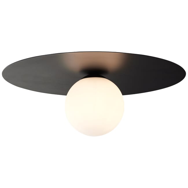 Applique G9, fer / verre, noir, Zon, BRILLIANT