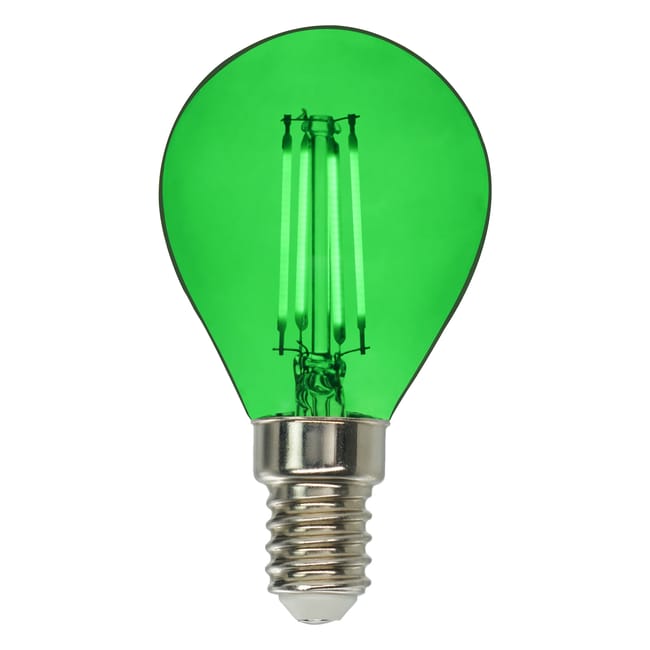 Ampoule led sphérique verte E14, 73Lm = 30W, LEXMAN