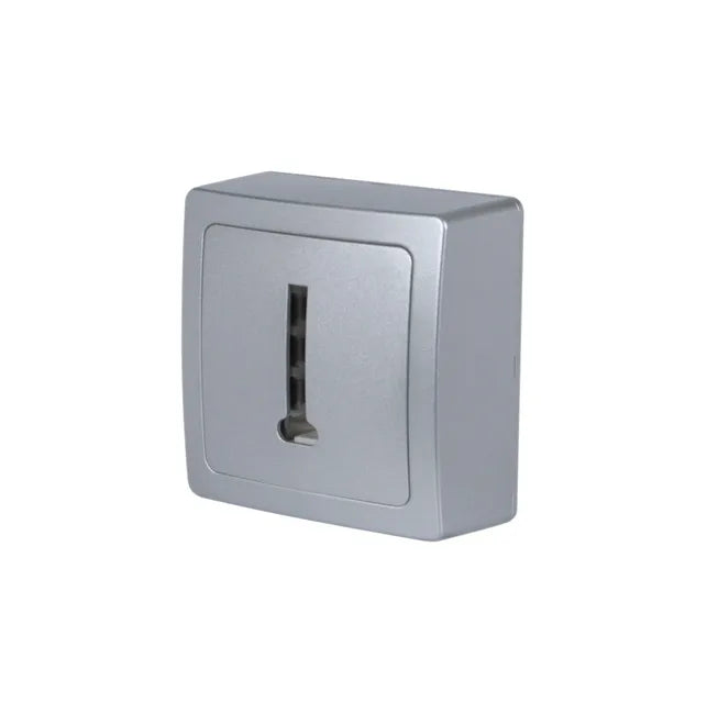 Prise téléphone saillie, complet, LEXMAN Opus, gris aluminium
