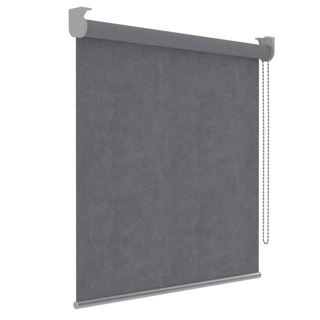 Store enrouleur occultant Velvet gris, l.75 x H.190 cm, DECOSOL DELUXE