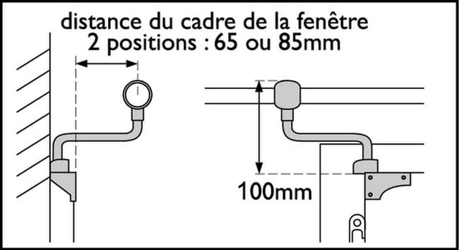 Lot de 2 supports tringle à rideau Bohème, 28 mm teinte frêne brûlé IB+