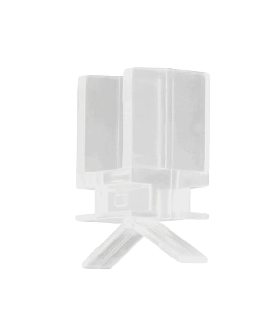 Lot de 4 curseurs en plastique blanc Design rail, L.2.5 cm