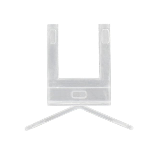 Lot de 4 curseurs en plastique blanc Design rail, L.2.5 cm