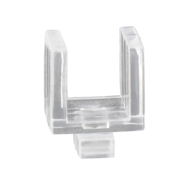 Lot de 4 curseurs en plastique blanc Design rail, L.1 cm