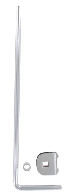Adaptateur en acier gris Tringle de porte encastrée, L.35 cm, Diam.20 mm