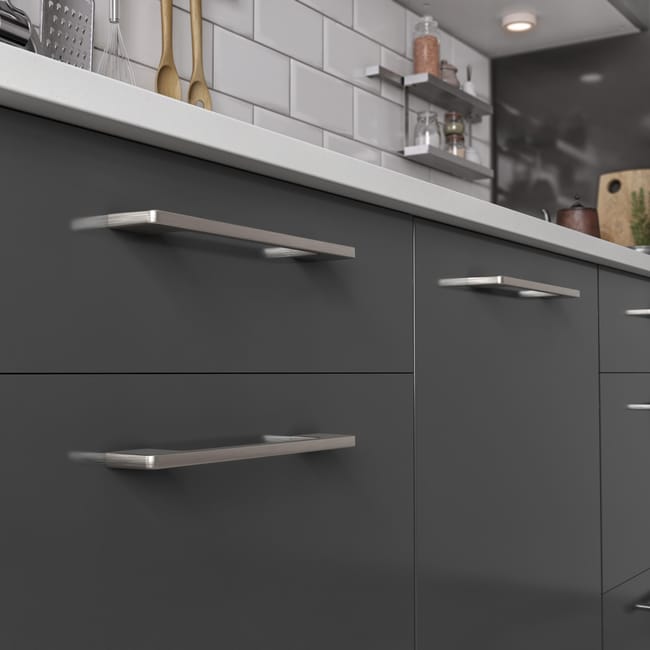 Lot de 2 poignées de cuisine Poros aluminium INSPIRE 188.5 mm