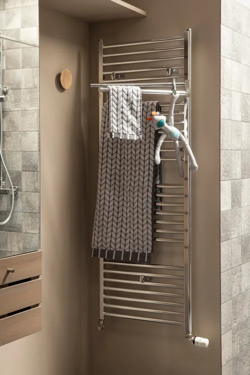 Sèche-serviettes eau chaude alu HOX, 356 W, H.78 x l.52.2 cm Krom dynamic chromé