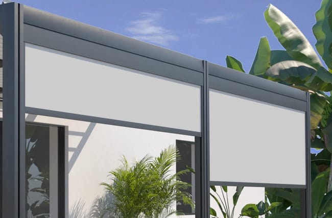 Store brise soleil pour pergola bioclimatique L.300 cm