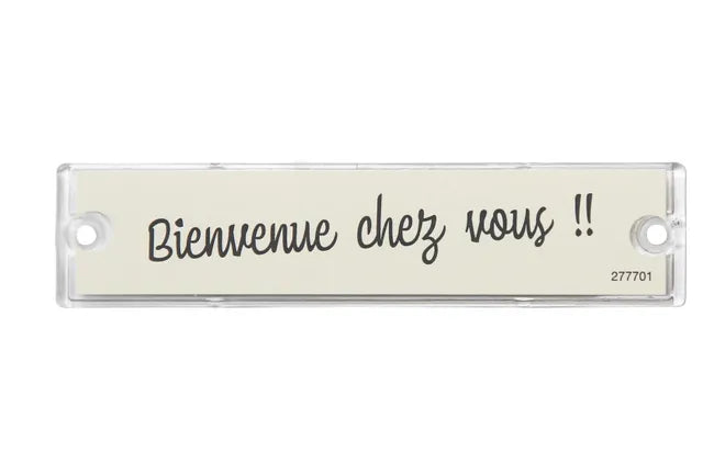 Porte-nom H.2.5 x l.10.7 x P.0.5 cm RENZ, transparent