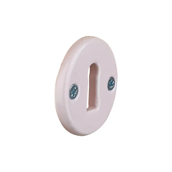 2 rosaces ALPERTEC trou de clé Lizon,porcelaine rose C3