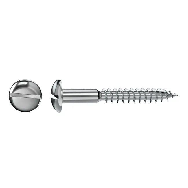 20 vis acier tête ronde plat STANDERS, Ø4 x L.40 mm