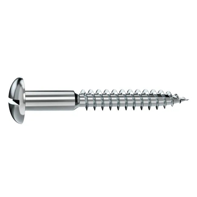 20 vis acier tête ronde plat STANDERS, Ø4 x L.40 mm