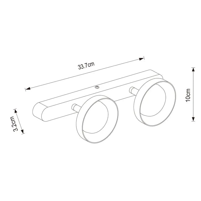 Rampe 2 spots SDB module led IP44, design, métal, blanc INSPIRE Suren