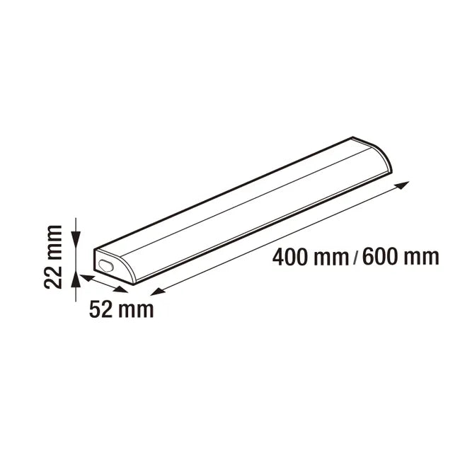 Extension réglette Melfi 60 cm, 5 W, LED intégrée blanc neutre