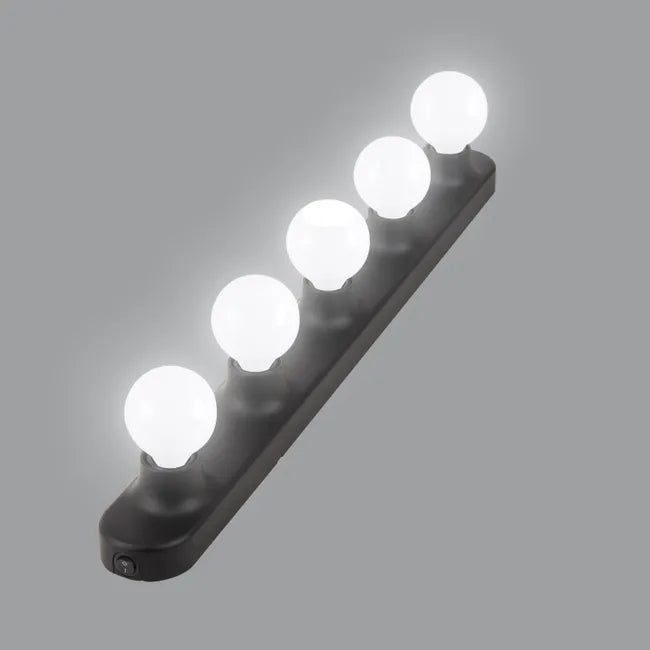 Applique salle de bain Lizz 5 boules E14, noir, Inspire
