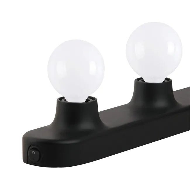 Applique salle de bain Lizz 5 boules E14, noir, Inspire