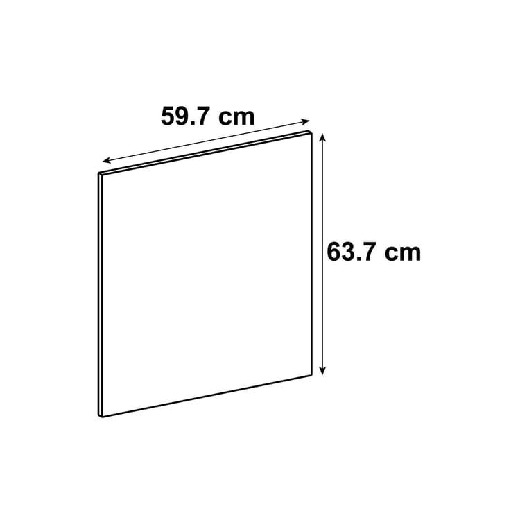 Porte de cuisine Evora effet chêne grisé mat H.63.7 x l.59.7 cm