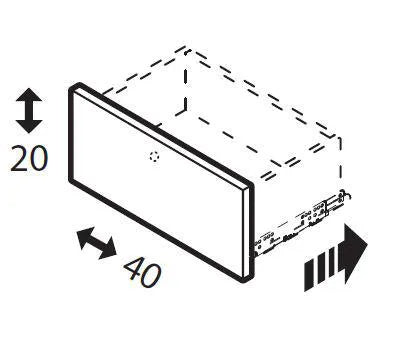 Tiroir pour caisson SPACEO Home gris anthracite H.20 x l.40 x P1.6 cm