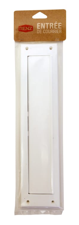 Entrée de lettres non normalisée volet extérieur RENZ Entrée de lettres pvc blan