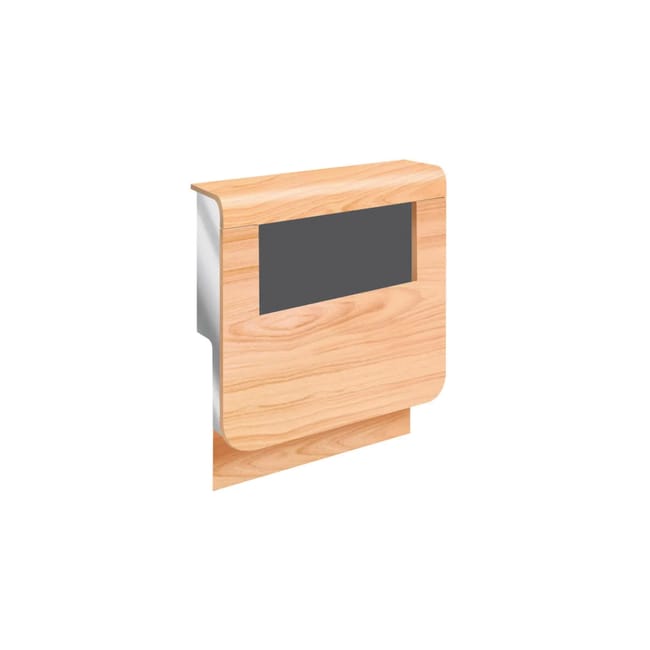 Adaptateur hêtre pour plinthe, H. 19 x P.16.5 cm