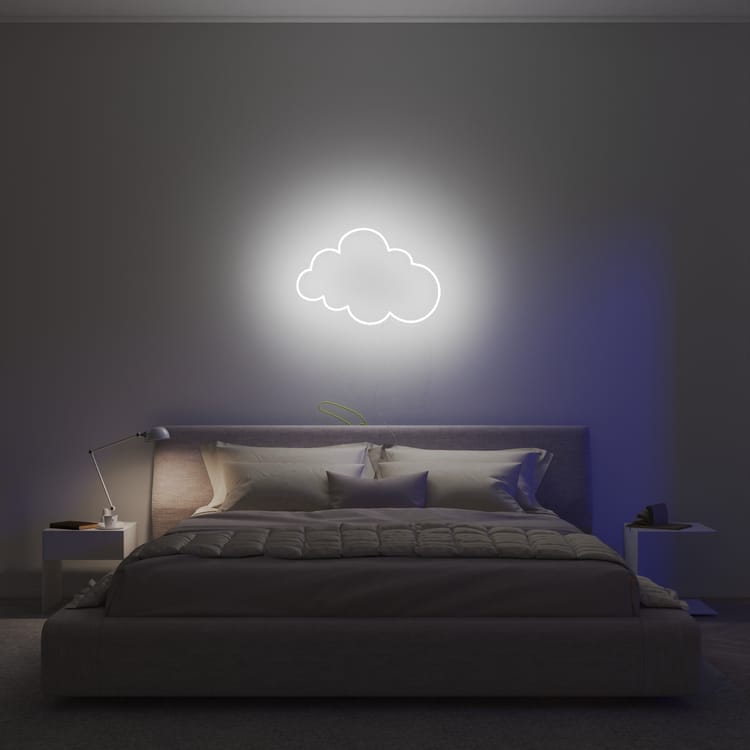 Applique néon LED Nuage, YELLOWPOP