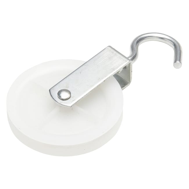 Poulie acier zingué, STANDERS, Diam.75 x L.140 x l.75 mm