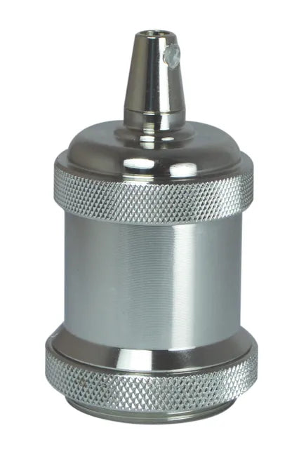 Douille e27 filetage aluminium argent TIBELEC