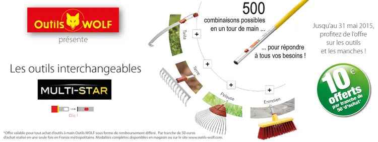 Griffe à main l.9 cm Multistar OUTILS WOLF