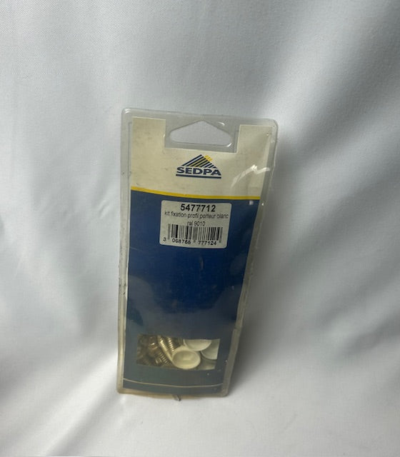 Kit de 40 fixations pour profil porteur 16/32 mm blanc ral 9010, L.0.22 m