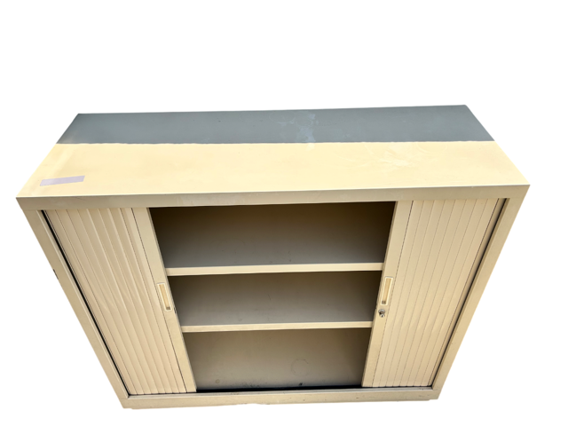 Armoire à rideaux Basse Beige 120x102