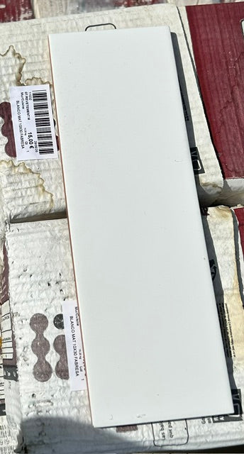 Carrelage Mural Blanco Mat 10x30 cm FABRESA