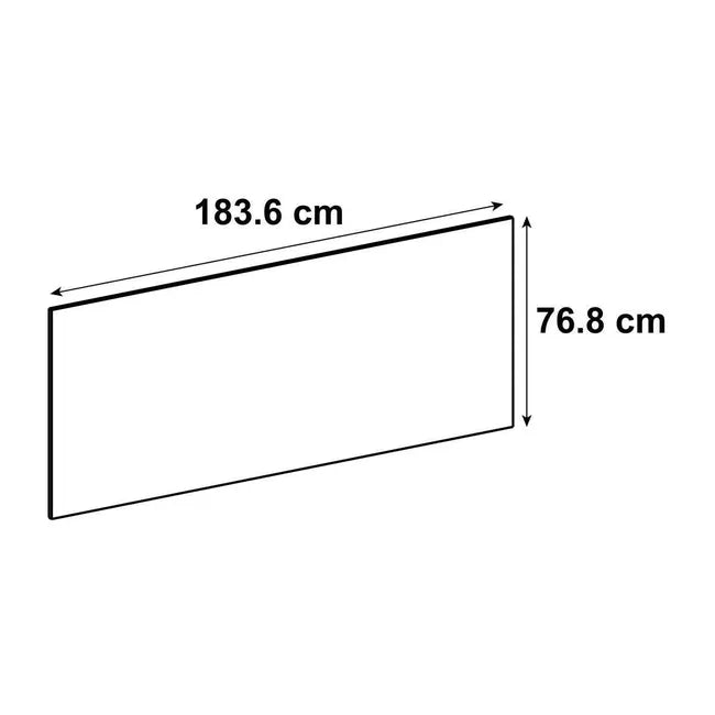 Porte de cuisine Vienne gris clair mat H.76.8 x l.183.6 cm
