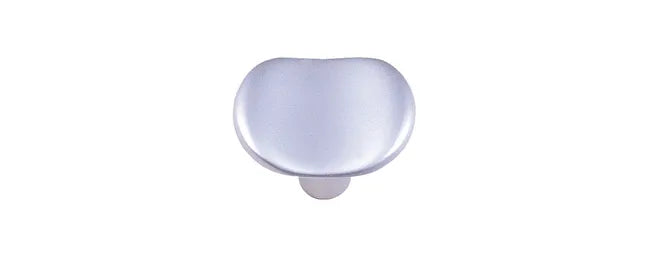 Bouton de meuble vague Champignon, zamak argent chromé, Diam. 33 mm