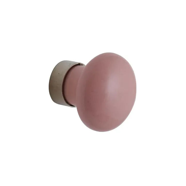 Bouton de meuble rond, céramique rose, Diam. mm