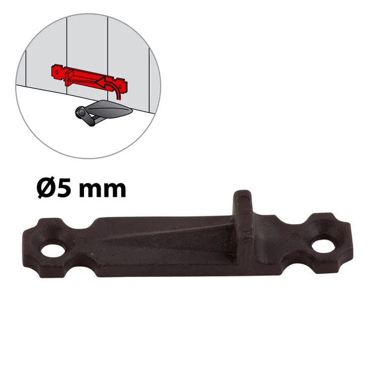 Lot de 2 protecteurs d'arrêt de volet pvc zingué, H.75 x L.15 x P.12 mm