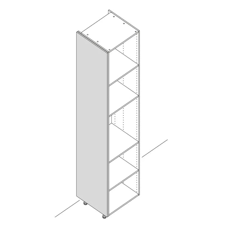 Côté de meuble de rangement Prague chêne H.214.4 cm x L.60 cm x Ep.20 mm