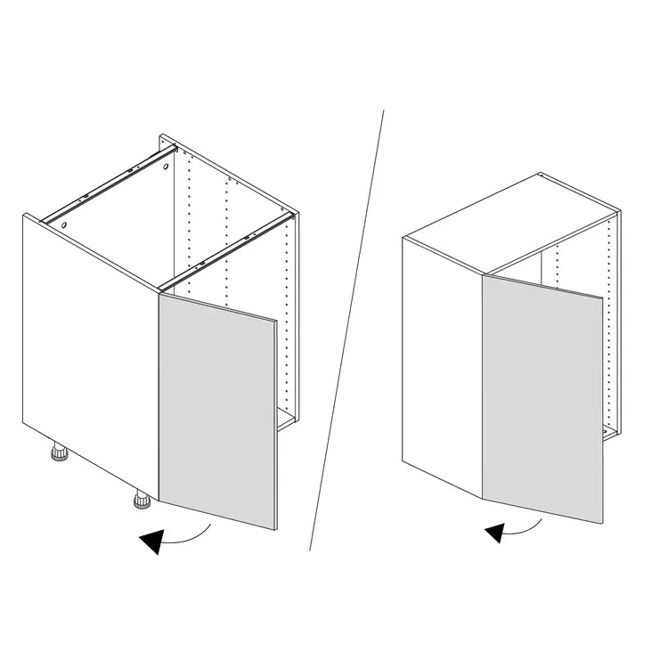 Porte de cuisine Tokyo blanc mat H.76.8 x l.44.7 cm